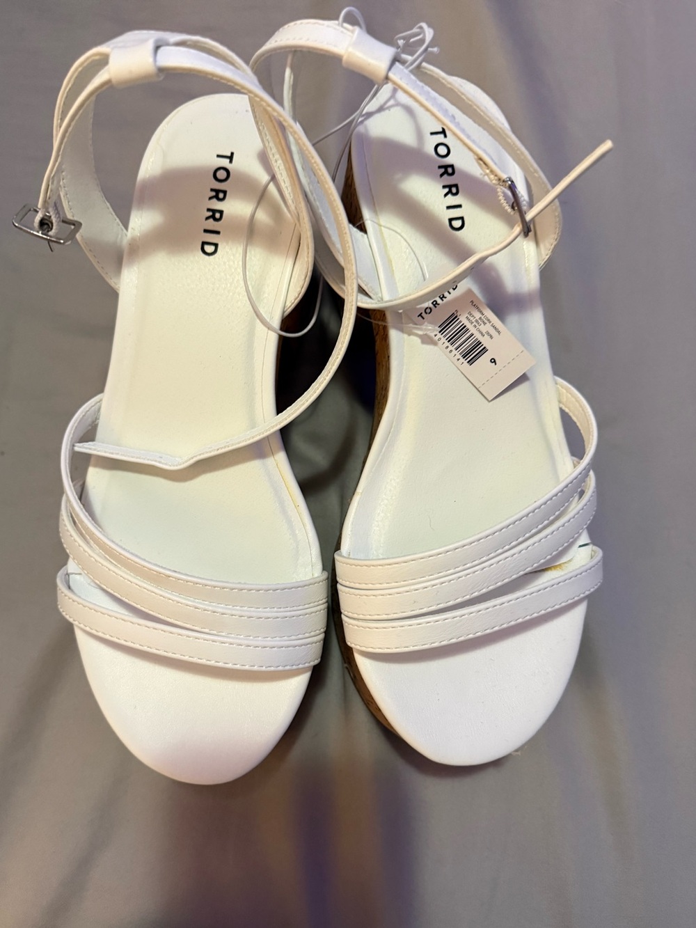 NWT Torrid White Strappy Heeled Sandals size 9